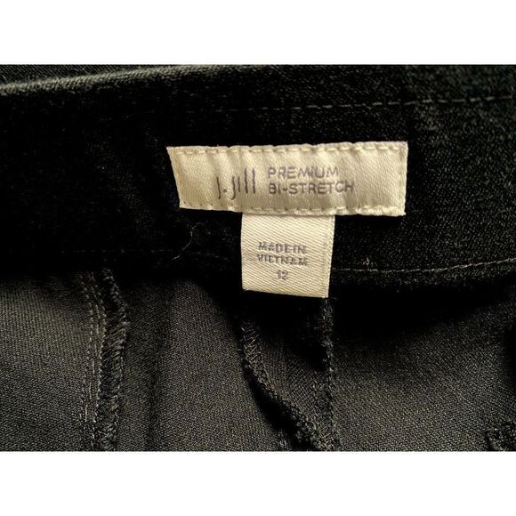 J. Jill Black Premium Bi-Stretch Mid Rise Pants Slim Tapered Leg Trousers Sz 12 - Picture 5 of 6